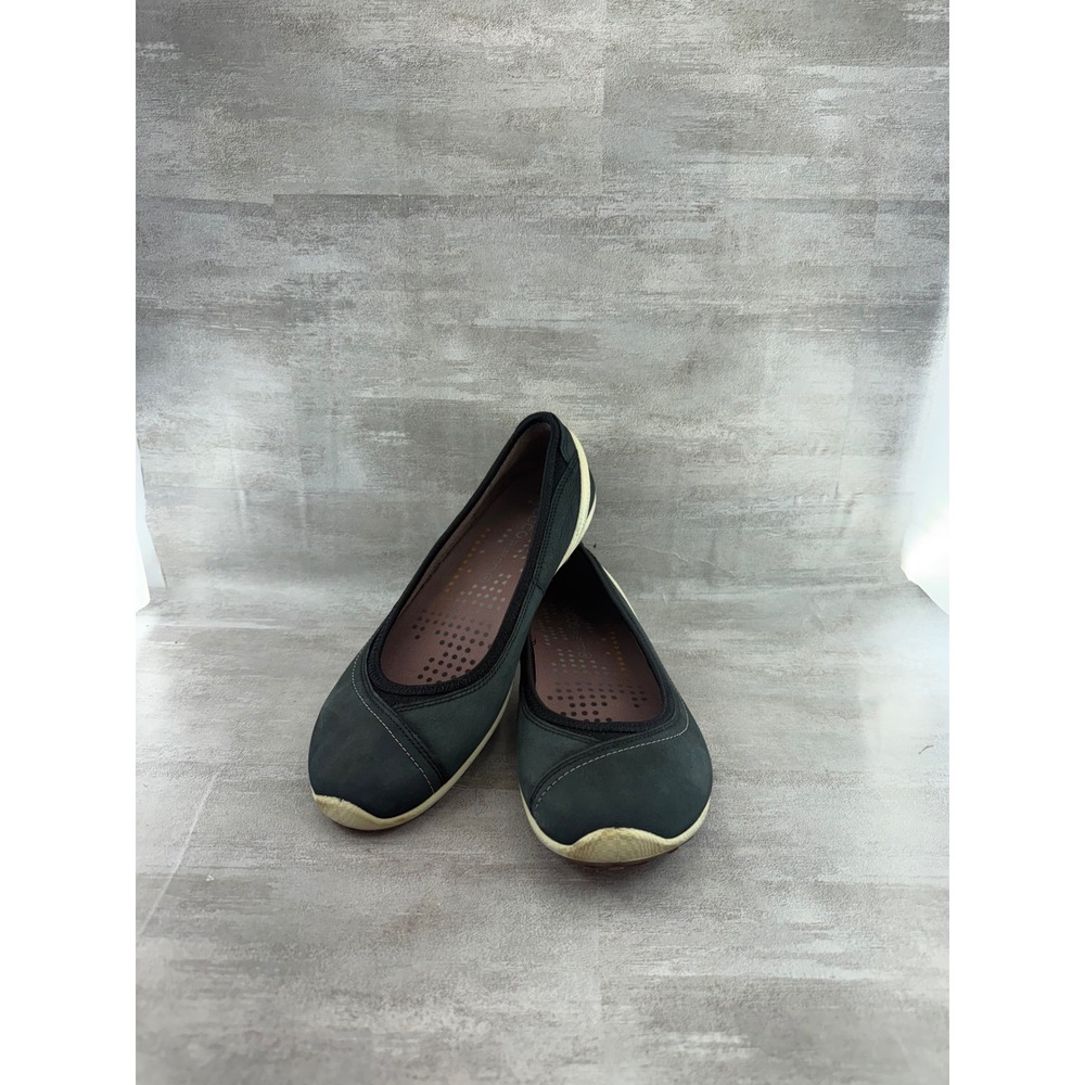 ECCO Biom Lite Women Sz EU 40 Dark Teal Nubuck Leather Ballerina Walking Flats